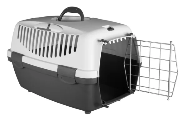 Pet carrier for traveling — Stock Photo, Image