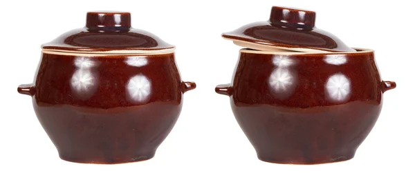 2 つの粘土の鍋 — ストック写真