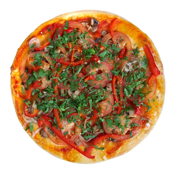 beyaz zemin üzerinde pizza.