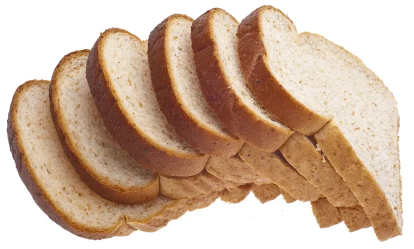 Celé plátky pšeničného chleba — Stock fotografie