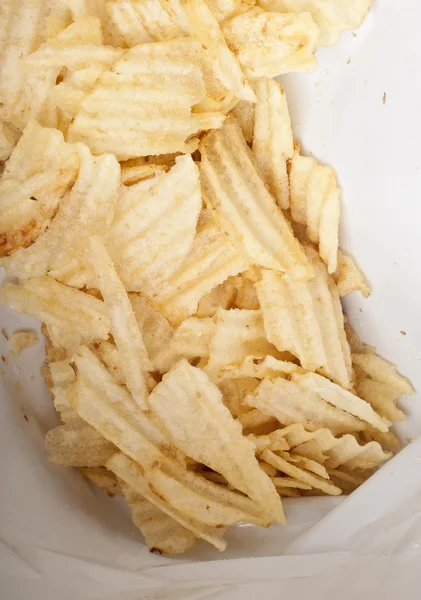 Patates kızartması veya patates cipsi bir çanta — Stok fotoğraf