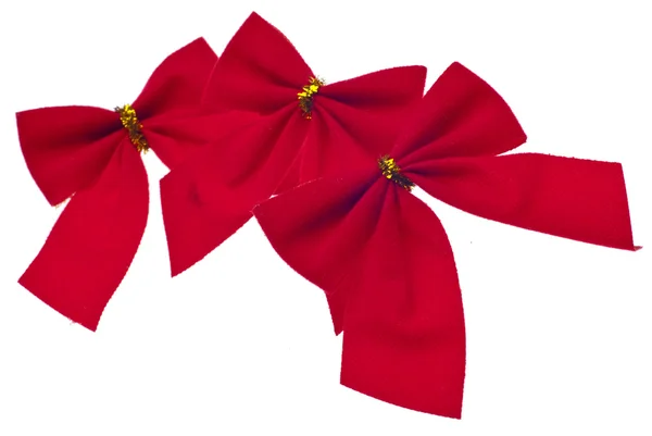 Festive Red Holiday Bows — Stock Photo, Image