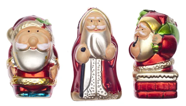 Vintage santa vakantie ornamenten — Stockfoto