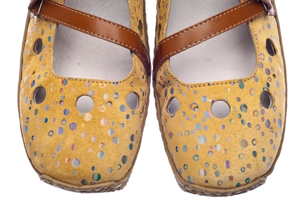 Par de zapatos amarillos de moda — Foto de Stock