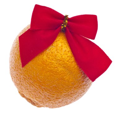 Holiday Orange Gift clipart