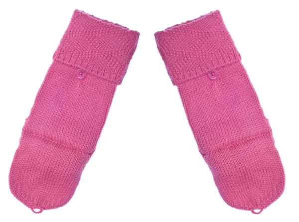 Teplé růžové rukavice — Stock fotografie
