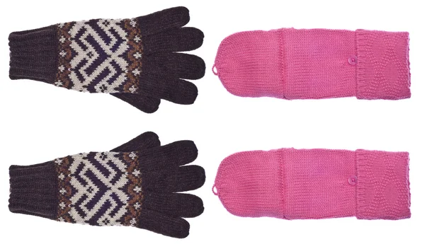 Rukavice a rukavice pro muže a ženu — Stock fotografie