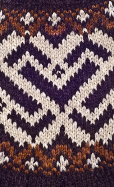 Close Up of Brown Knit Pattern — Stock Photo, Image