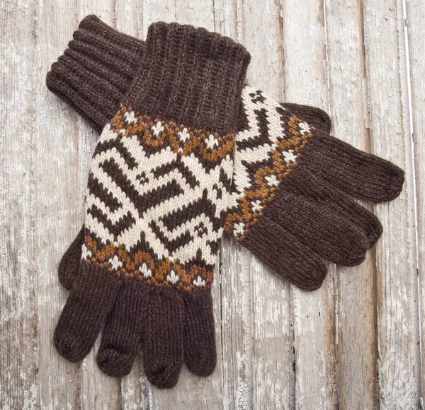 Теплі зимові рукавички — стокове фото