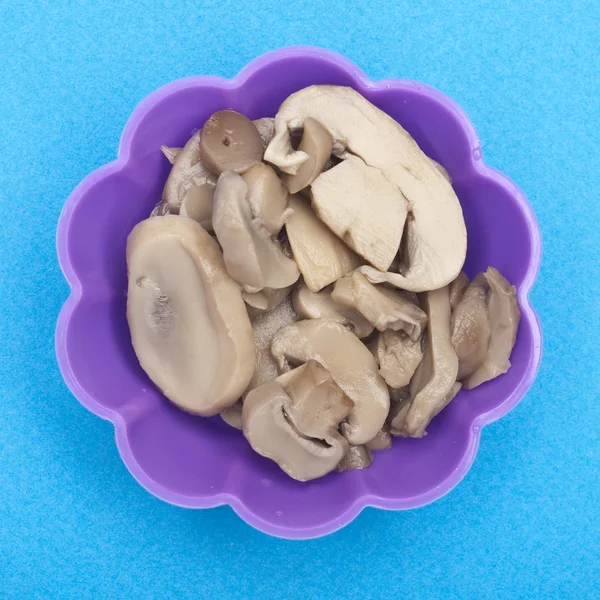 Cogumelos em lata — Fotografia de Stock