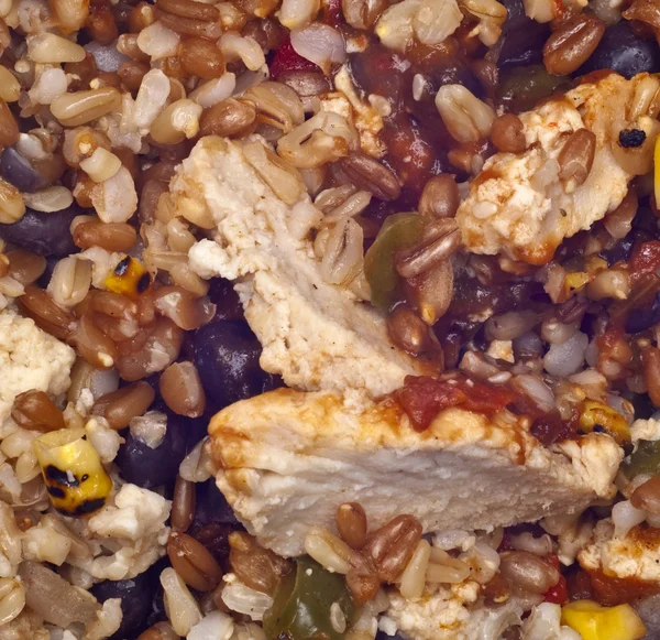 Pollo sudoccidentale e cereali integrali — Foto Stock