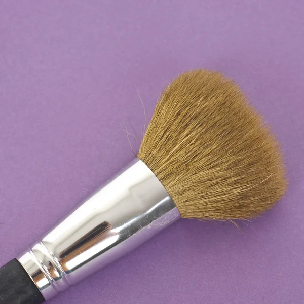 Make Up Brush on a Vibrant Background — Stock Photo, Image