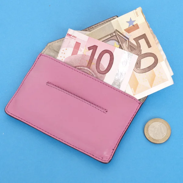 Wallet with Euro Currency — Stock Photo, Image