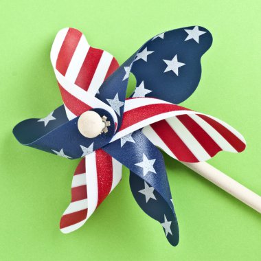 American Flag Patriotic Pinwheel clipart