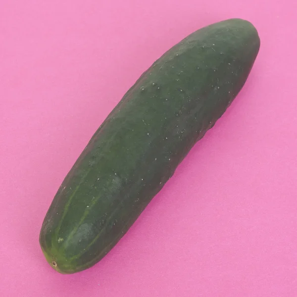 Cucumber on Vibrant Pink — Stock Photo, Image
