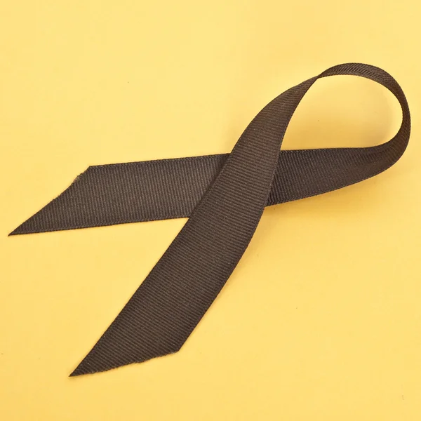 stock image Brown Ribbon on Vibrant Yellow