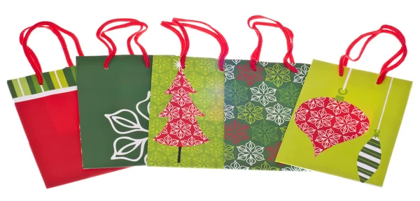 Set de bolsas de regalo navideñas —  Fotos de Stock