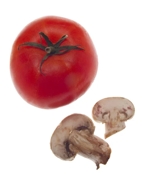 Taze domates ve mantar — Stok fotoğraf