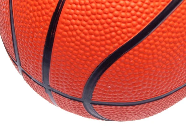 Orangefarbener Basketball aus nächster Nähe — Stockfoto