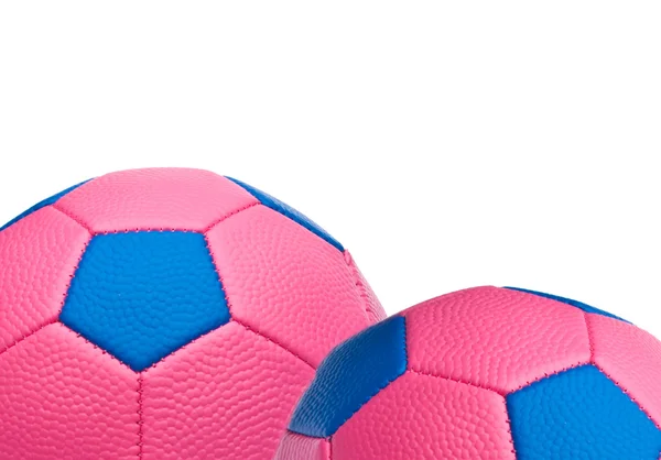 Bordo rosa del pallone da calcio — Foto Stock