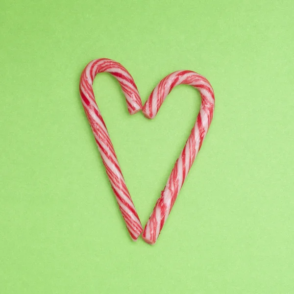 Corazón de bastón de caramelo — Foto de Stock