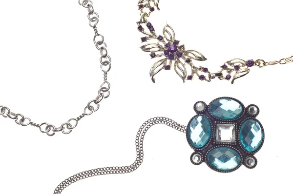 Set of Elegant Jewelry Background Close Up — Stock Photo, Image