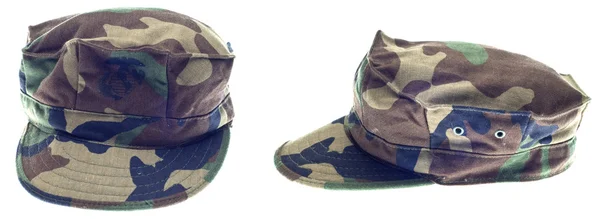 美国海军陆战队军事帽子从两个角度 — 图库照片