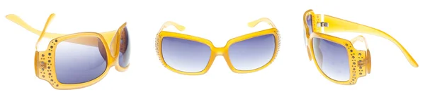 Set von modernen orangefarbenen Sonnenbrillen — Stockfoto