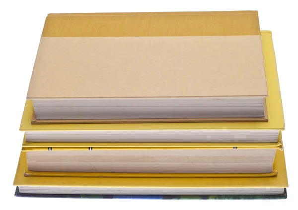 堆黄色精装书 — 图库照片