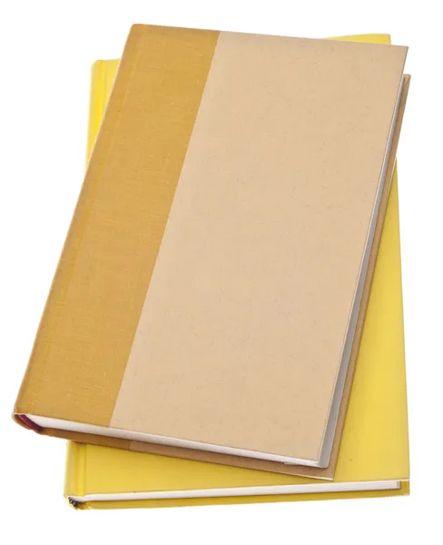 Tas de livres à couverture rigide jaune — Photo