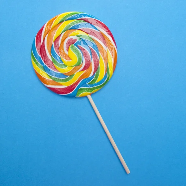 充满活力的彩虹棒棒糖流行 — 图库照片