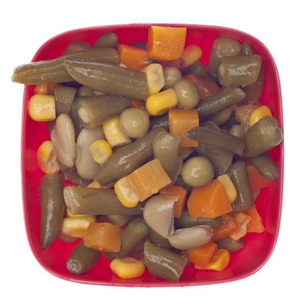 Wibrujący miski z warzyw mieszanych — Zdjęcie stockowe