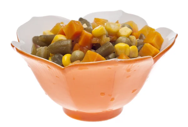 Wibrujący miski z warzyw mieszanych — Zdjęcie stockowe
