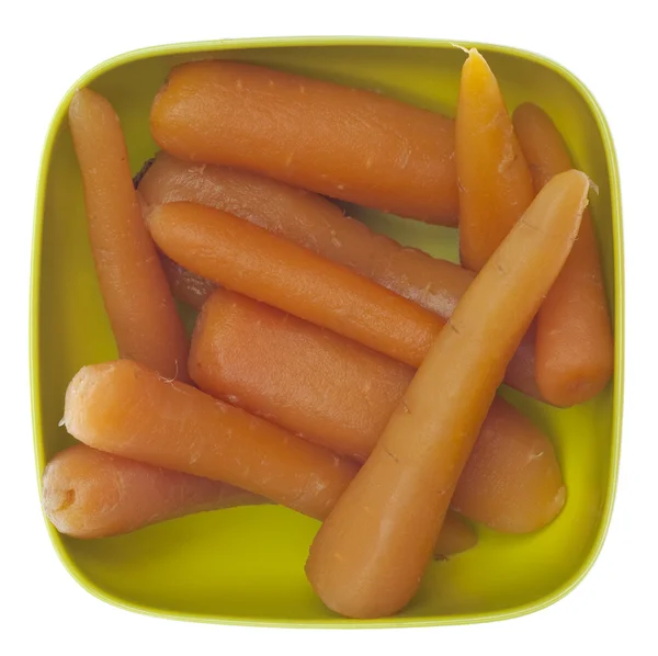 Ciotola di carote in scatola — Foto Stock