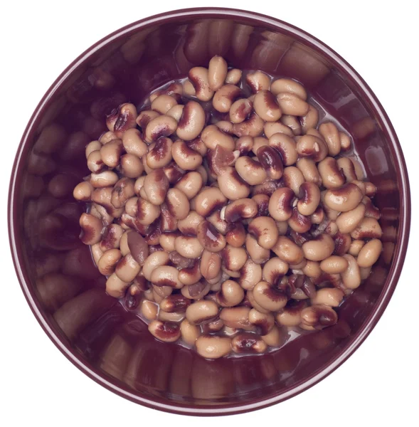 Bowl of Canned Black Eyed Peas — Stock Photo, Image
