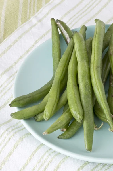 Gresh zelené fazolky — Stock fotografie