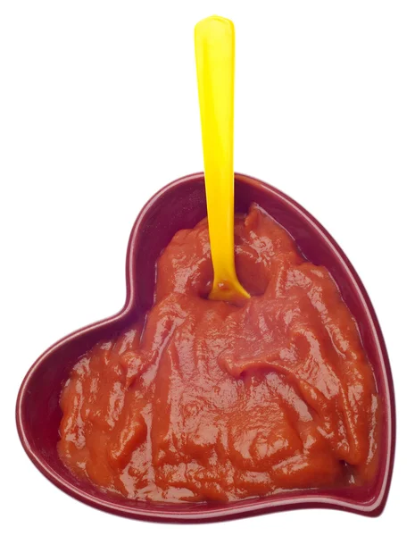 Ingeblikte Tomaten Soep Hart Gezond Voedsel Concept — Stockfoto