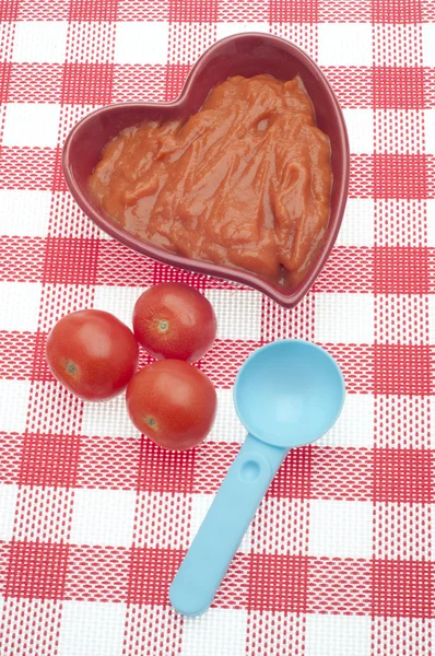Tomatensuppe Dosen Herz Gesunde Ernährung Konzept — Stockfoto