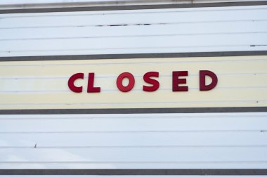 Closed Movie Theater Sign clipart