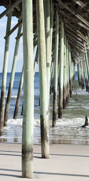 Ocean Pier Carolina Beach Северная Каролина — стоковое фото