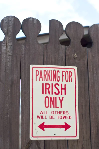 Parcheggio solo per Irlandese — Foto Stock