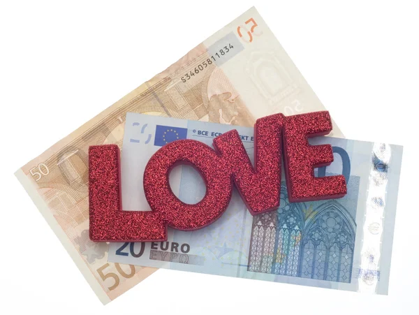 Liefde of geld — Stockfoto