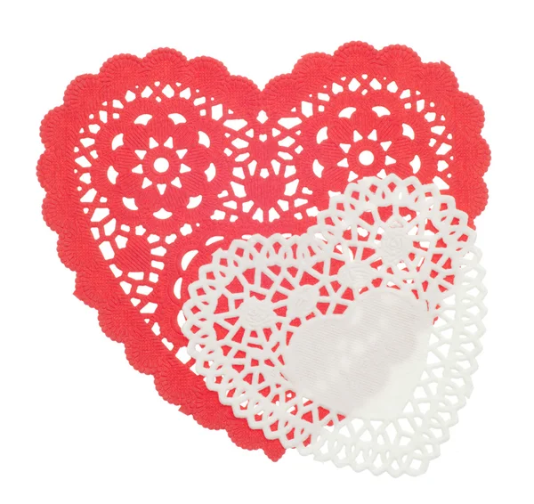 Decorative Red and White Hearts — Stock Photo, Image