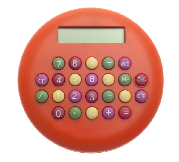 Яскраві помаранчеві калькулятори — стокове фото