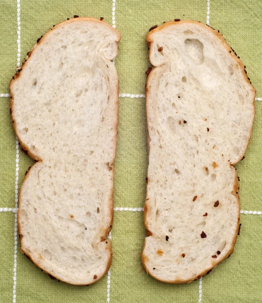 Nasazený Chléb Potravinové Pozadí Prázdný Sendvič Zářivé Zelené — Stock fotografie