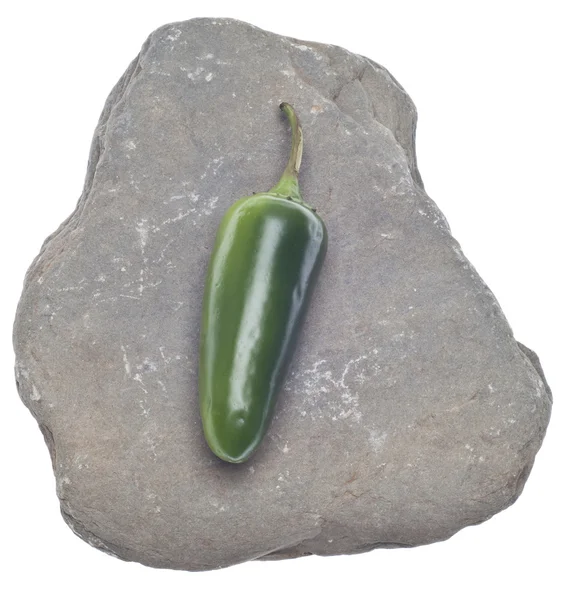 Pimenta de Jalapeno em uma rocha — Fotografia de Stock