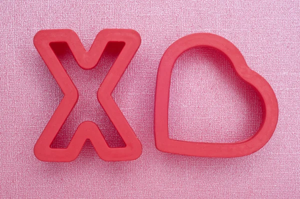 Hugs and Kisses Cookie Cutters — Stock Photo, Image