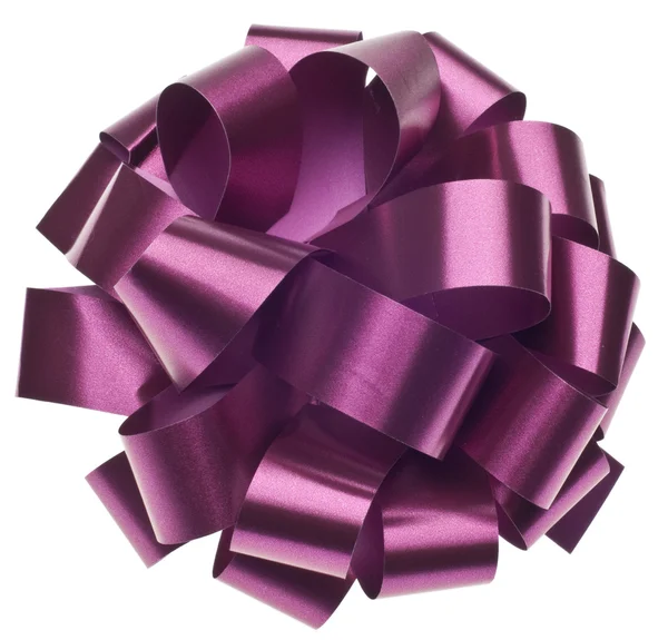 Velké kovové fialové dar luk — Stock fotografie