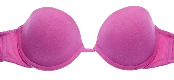 Pink Strapless Bra Close Isolated White Clipping Path — Stock Photo, Image