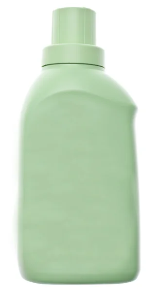 Зелена Пляшка Очищення Білизни Ізольована Білому Відсічним Контуром — стокове фото
